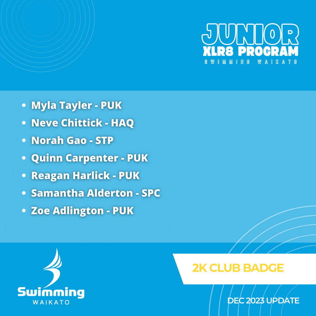 Junior XLR8 Program Swimming Waikato